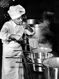 Gene Leone, Taking a Bite Test to Determine Whether the Bo Ling Spaghetti is Properly Firm Photographic Poster Print by Eliot Elisofon, 30x40