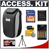 Canon PSC-100 Carrying Case with 2GB Card + 4 AA Batteries & Charger + Accessory Kit for A570 IS, A580, A590 IS, A630 A640, A650 IS, A710 IS, A720 IS, A1000 IS, A2000 IS, E1, G10, SX100 IS, SX110 IS Digital Cameras