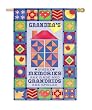Grandma's Quilt Silk Reflections Garden Size Flag