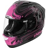 Icon Alliance Full Face Motorcycle Helmet Black/Pink Threshold Small S 0101-5440