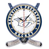 NHL Nashville Predators High Definition Clock - Hockey Stick and Puck