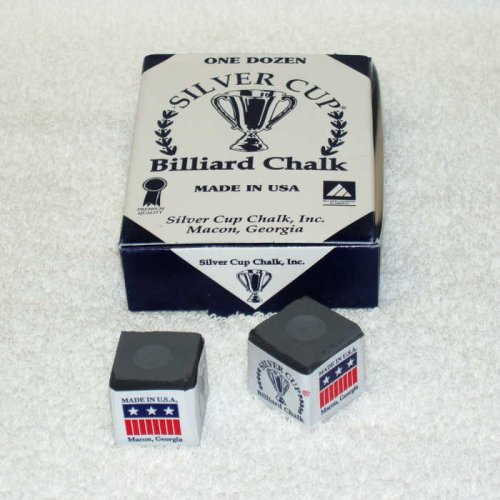 Billiard Chalk Silver Cup Charcoal 12 Ferreiravvdfgswes