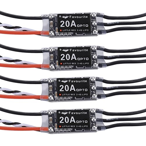 Crazepony 4pcs Littlebee 20A Mini ESC Oneshot125 Electronic Speed Controller 2-4S Brushless for FPV Multicopter Quadcopter