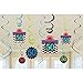 The Party Continuous 50th Birthday Party Hanging Swirl Ceiling , Pack of 12, Multi , 9.5