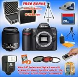 Nikon D80 Kit 2GB + Nikon 18-55mm + TTL Flash + AC/DC Charger w/4 AA Batteries + BONUS HARD CASE & TRIPOD