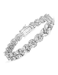 CleverSilvers All White CZ. Sterling Silver Bracelet