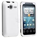 White Rubber Hard Case Cover Shell For HTC EVO Shift 4G