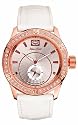 Marc Ecko E13511G1 Unisex Iced White Croco Strap Watch With Rose Gold Accents