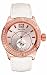 Marc Ecko E13511G1 Unisex Iced White Croco Strap Watch With Rose Gold Accents