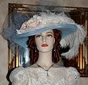 Victorian Tea Hat Blue Tea Hat NEW design by Darna Miss Blue Skies Crystal Fairy