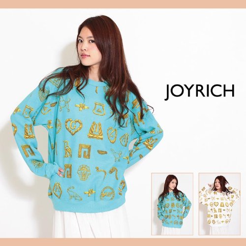【JOY RICH(ジョイリッチ)】Giza Hieroglyph Crew スウェット