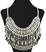 Gypsy Bohemian Vintage Gold Coin Turkish Beachy Bib Statement Necklace(Silver) by TRURENDI