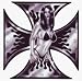 Sports : Airbrush Aufkleber "Iron Cross Babe" Die-Cut Stickers