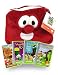 Veggie Tales 4 DVD Bible Collection + Free Red Plush Tote Bag (With Zipper) (Boxset)