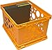 Storex Large Storage and Transport File Crate, 17.25 x 14.25 x 10.5 Inches, Neon Orange (STX61577U01C)