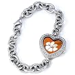 Clemson Tigers Gametime Heart Bracelet/Watch