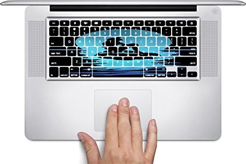 Popular Blue Silhouette Print Macbook Keyboard Decals (Fits 11 inch Air)