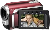 JVC GZ-MG630R Hybrid Camcorder With microSD slot & 60GB Hard Disc Drive With Konica Minolta Lens & 35x Optical Zoom - Red