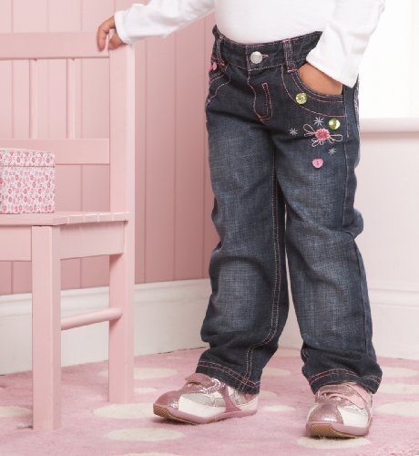 Pure Cotton Straight Leg Button Jeans