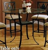 Counter Height Dining Table with Slate in Black Finish