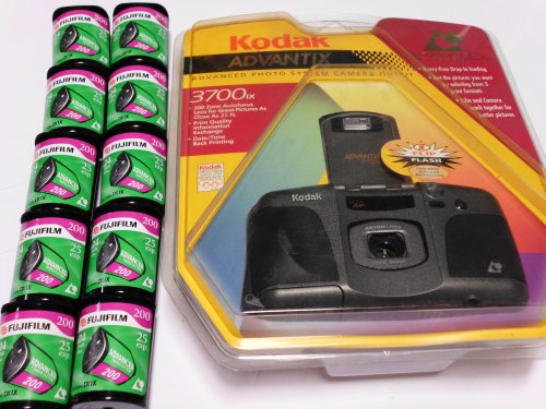 Bundle - 11 items: 10 Rolls of Fujifilm APS 200 25 Exp + 1 Kodak Advantix AS 3700I Camera