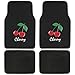 Auto Interior Gift Set - Cherry - 2 Front Seat Covers (2 Front and 2 Bottom), 5 Headrest Covers, 1 Bench Seat Cover (1 Top and 1 Bottom), 4 Floor Mats (2 Front and 2 Rear)
