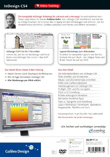 Adobe InDesign CS4. Layouts entwerfen und gestalten. Das Video-Training auf DVD