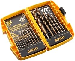 DEWALT DW1956 Pilot Point 16-Piece Twist Drill Bit Assortment