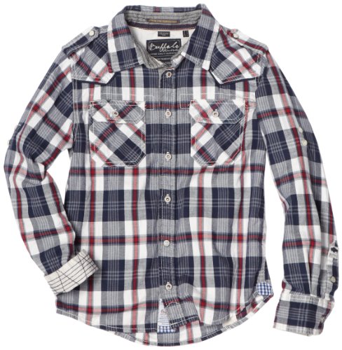 Buffalo by David Bitton Boys 8-20 Salex Western Style Plaid Shirt