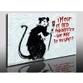 Graffiti Street Art Banksy Leinwand Bild 100x70cm - Leinwandbild fertig auf Keilrahmen - Kunstdrucke, Leinwandbilder, Wandbilder, Poster, Gem�lde, Pop Art Deko Kunst Bilder