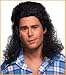 Mens Permed Mullet Costume Wig