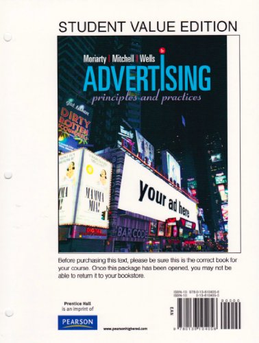 Student Value Edition: Advertising Principles and Practices (8th Edition)