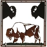 22 Lazart Metal Wall Art Wall Decor - Buffalo (Framed) by 