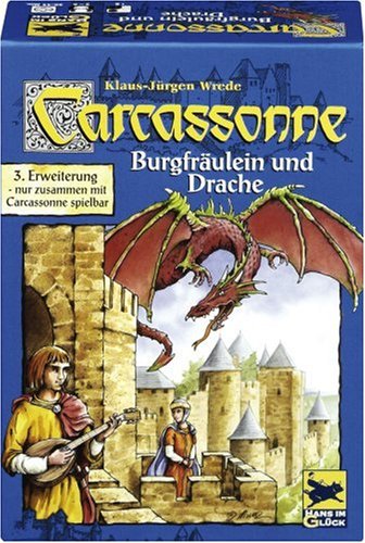 Childrens Toyshop  Spielwaren : Carcassonne - 3. Erweiterung: Burgfräulein und Drache, für 2 - 6 Spieler, nur zusammen mit Carcassone spielbar