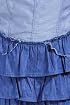 Mystree Chic Ruffled Strapeless Peplum Dress in Denim Blue