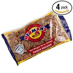 Herman's Nut House Pecan Halves, 12-Ounce Bags (Pack of 4)