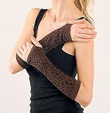 Textured Leopard Print Arm Warmers / Fingerless Gloves By Foot Traffic
