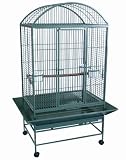 Brand New Parrot Bird Wrought Iron Cage Dome-Top w/ Parrot Toys 32x23x66-WI32HGNR - PT