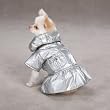 Dog Winter Dazzle Puffy Coat Medium Platinum Color