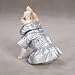 Dog Winter Dazzle Puffy Coat Medium Platinum Color