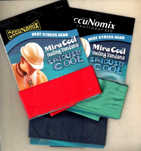 HeatMax EverCool Cooling Bandanas. Pack of Three Bandanas - Reusable
