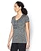 Under Armour Women's Tech V-Neck - Twist Logo, Black (001)/Graphite, Medium