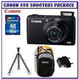 51pewGFIWzL. SL160  Canon PowerShot S90 Digital Camera  + Transcend 16GB Memory Card + Joby Mini Gorillapod + Digital Camera Case + 220 240 Volt Power Plug Adapter