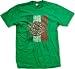 Mexican Flag Mens Mexico T-shirt, Eagle Snake And Cactus Coat Of Arms Design Tee Shirt, XX-Large, Kelly