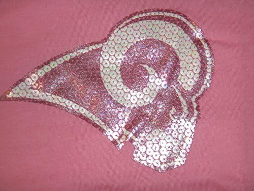 Reebok St. Louis Rams Women's Sequin Logo T-Shirt - Pink (Large)