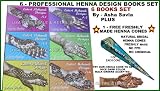 SET OF 6 Henna Design Book By Asha Savla + 1 FRESHLY MADE HENNA DESIGN CONE BY HERBAL BEAUTY SUPPLY