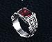 RAUL FANT Mens Cross Titanium Stainless Steel Rings With Stone