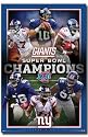 New York Giants (Super Bowl Champions) Sports Poster Print - 24" X 36"