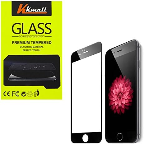 iPhone 6 Plus Screen Protector, Vkmall 3D Touch-Compatible Full Coverage Tempered Glass for iPhone 6 6s Plus 5.5inch Premium Oil Resistant Coated Glass Screen Protector Anti-Fingerprint - Black