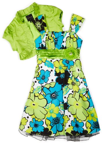 My Michelle Girls 7-16 Woven Shrug Dress